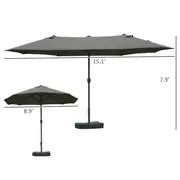Rectangular Outdoor Double Sided Market With Base, Sun Protection ...