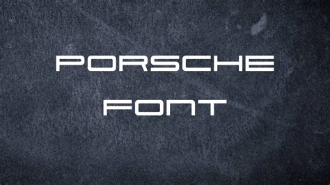 Porsche Font Free Download