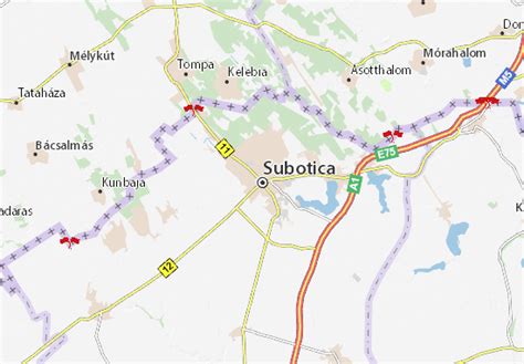 MICHELIN Subotica map - ViaMichelin