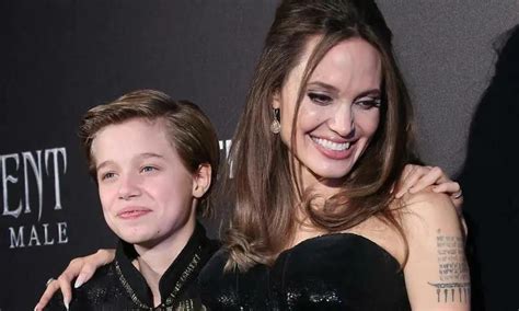 Brad Pitt's daughter Shiloh is his mini-me at Maleficent premiere