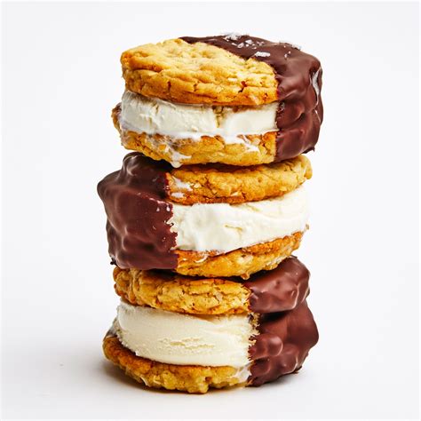 Coconut Ice Cream Sandwiches With Salty Chocolate Shell Recipe | Bon ...