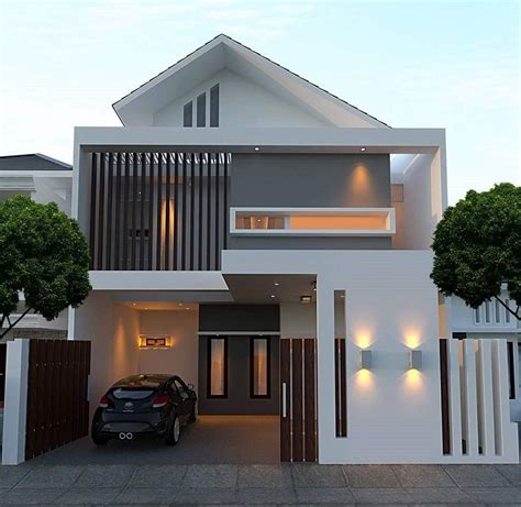 Desain Tampak Depan Rumah Minimalis 2 Lantai Lebar 6 Meter - Homecare24