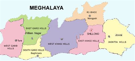 River Map Of Meghalaya