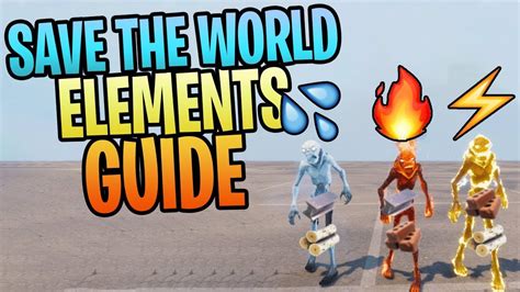 FORTNITE - Save The World Elements Guide 🔥 VS ⚡ VS 💦 VS 🔋 VS 💪 - YouTube