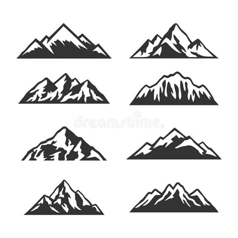 Mountain Shadow Clipart Black