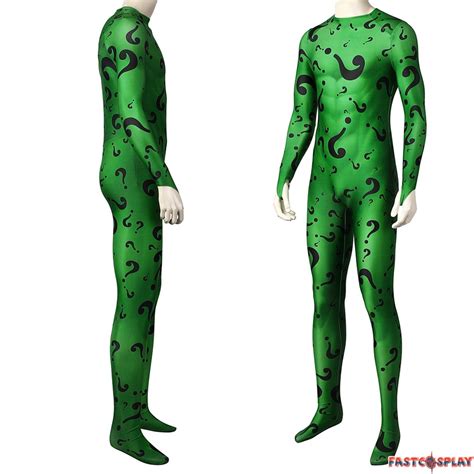 Batman Forever Riddler Green Cosplay Jumpsuit