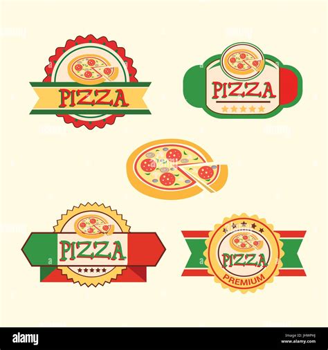 Pizza, label, logo pizza shop, pizzeria or café, vector Stock Vector Image & Art - Alamy