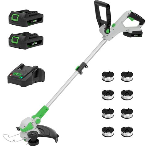 Soyus Wacker 12 Inch String Trimmer Cordless 20v Electric Weed Eater, 2 Pcs 2.0Ah Battery ...