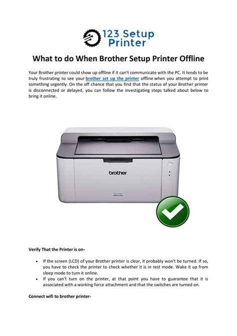 What to do When Brother Setup Printer Offline? by Setup Printer - Issuu