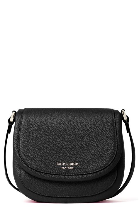 Kate Spade New York Small Roulette Leather Crossbody Bag - Black | Fashion Gone Rogue