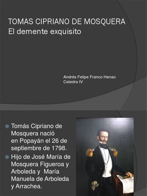 Unidad 5 Tomás Cipriano de Mosquera - Andrés Felipe Franco | PDF | Agitación | Gobierno