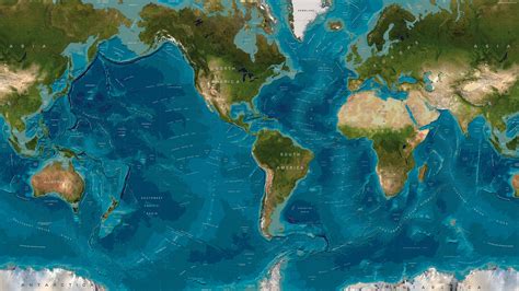 World map of oceanic features [4320 × 2430][OS] : MapPorn