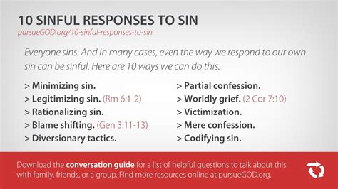 10 Sinful Responses to Sin - YouTube