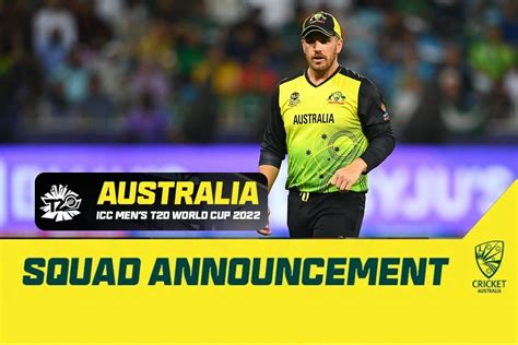 Australia Squad T20 WC: Aaron Finch led 15 member Australia squad ...