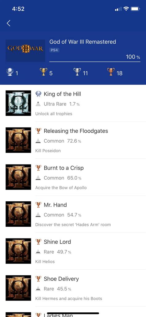 [God of War III Remastered] Platinum #43 - Quick and Fun : r/Trophies