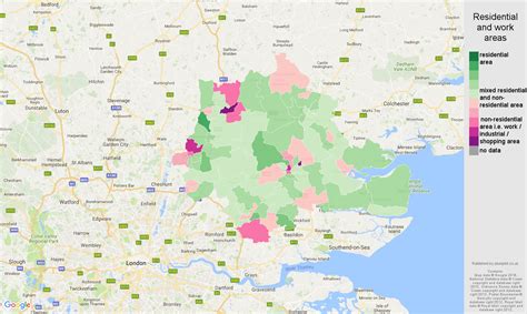 Chelmsford population stats in maps and graphs.