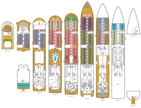 Seabourn Sojourn Deck Plans | CruiseInd