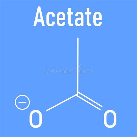 Skeletal Formula of Acetate Anion, Chemical Structure Stock Vector ...