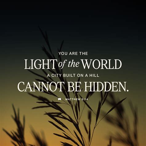 Matthew 5:14-32 “You are the light of the world. A city that is set on ...