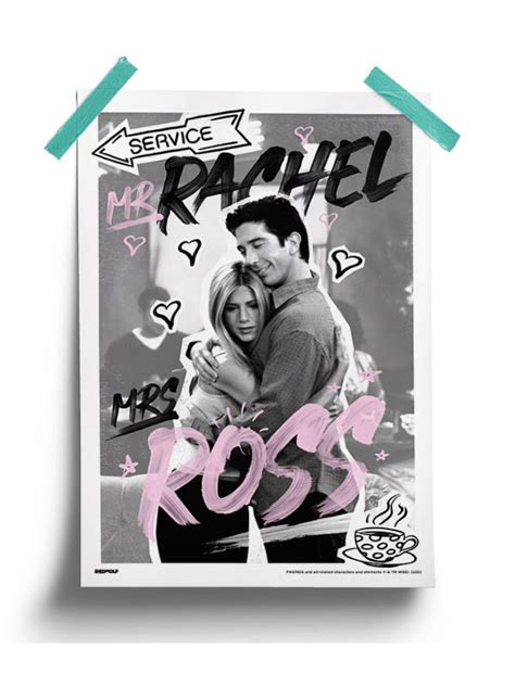 Mr. Rachel & Mrs. Ross | Friends Official Poster | Redwolf