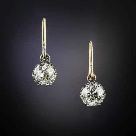 Antique Diamond Dangle Earrings - Antique & Vintage Earrings - Antique & Vintage Jewelry