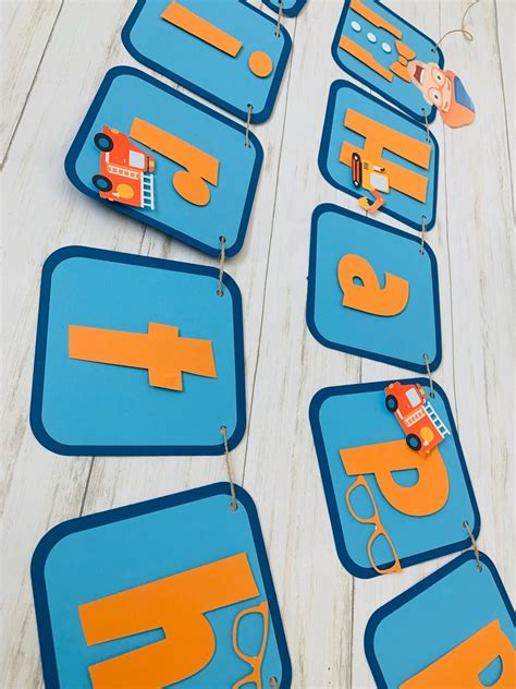 Blippi inspired birthday banner blippi party banner blippi | Etsy