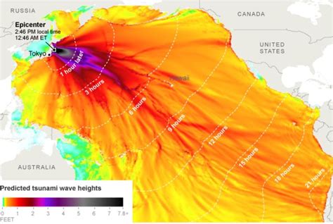 Spreading of the Tohoku tsunami in the Pacific Ocean March 11 th 2011 ...