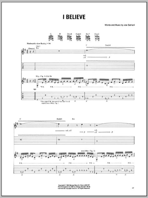 I Believe by Joe Satriani - Guitar Tab - Guitar Instructor