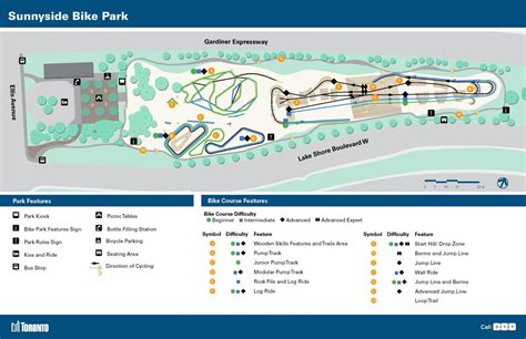 Sunnyside Bike Park Toronto map - Map of Sunnyside Bike Park Toronto (Canada)