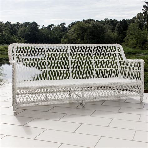 Everglades White Resin Wicker Patio Sofa By Lakeview Outdoor Designs ...