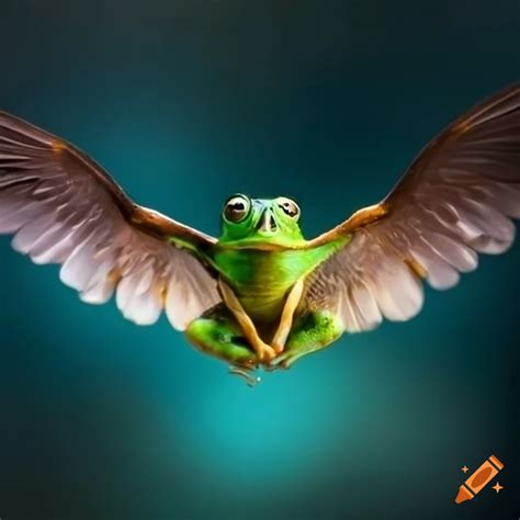 Frog with wings on Craiyon