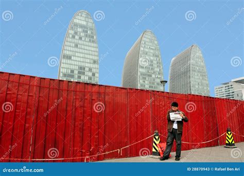 New Skyscrapers Buildings in Beijing China Editorial Stock Photo ...