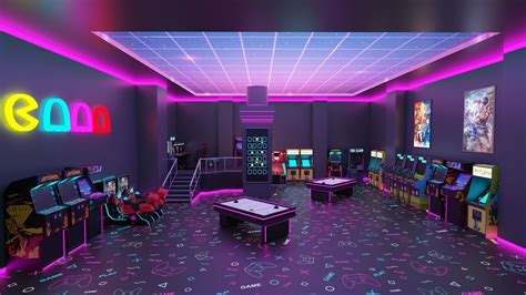 3D model Arcade Game Hall Interior VR VR / AR / low-poly | CGTrader