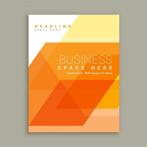 Orange business brochure template | Free Vector