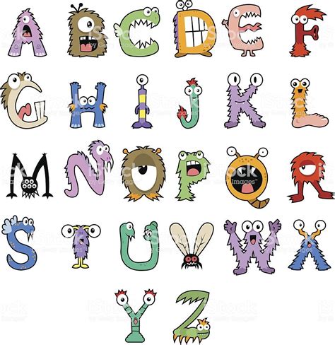 Monster Alphabet royalty-free monster alphabet stock vector art & more images of alphabet ...