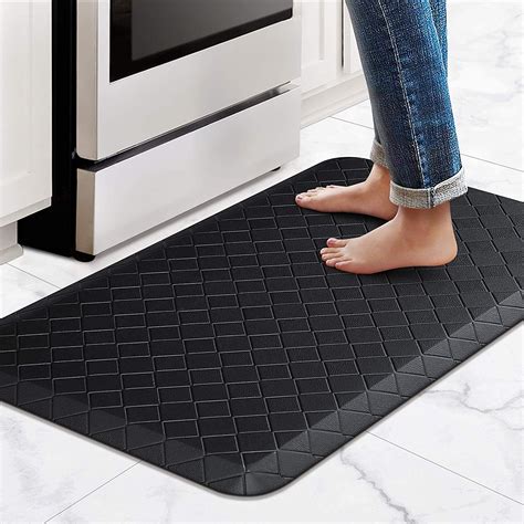 Husfou Anti Fatigue Kitchen Rug, Non Slip Waterproof Cushioned Mat for Kitchen House Sink Office ...