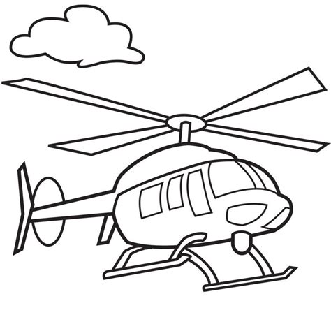 Helicopter Coloring Pages For Kids - Coloring Home