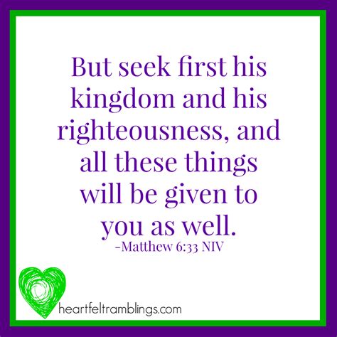 Seek first the kingdom of God. #Seek #KingdomOfGod #righteousness | The ...