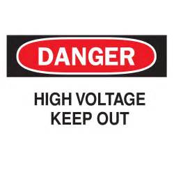 Brady 10 in. x 14 in. Plastic Danger High Voltage OSHA Safety Sign ...