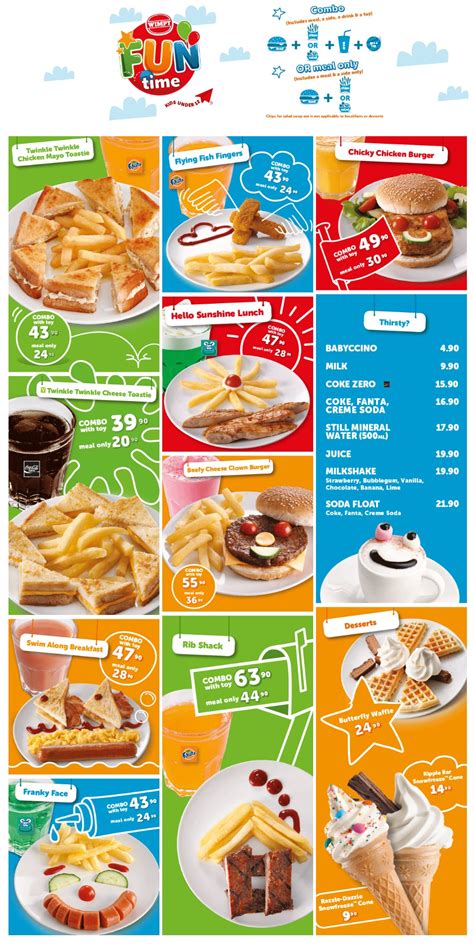 Wimpy Menu Prices & Specials