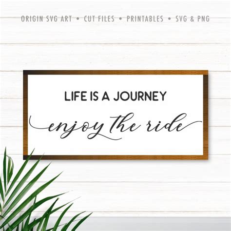 Life Is A Journey, Enjoy The Ride SVG - Origin SVG Art | Life is a journey, Wall decor ...