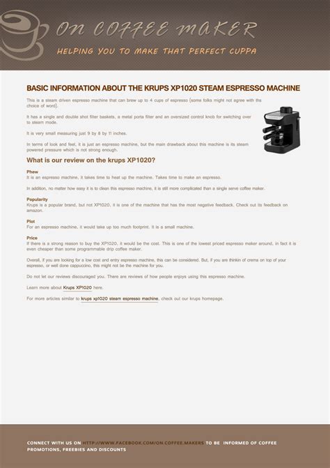 Krups Espresso Machine Manual