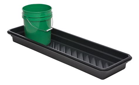 ULTRATECH Spill Tray, Polyethylene, 12 gal Spill Capacity, 12 in Length, 48 in Width, 4 3/4 in ...