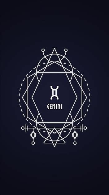 Premium Vector | Gemini Zodiac Sign Wallpaper for mobile