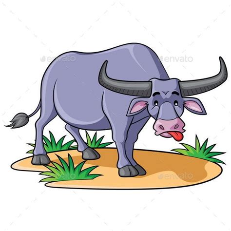 Buffalo Cartoon | Buffalo cartoon, Farm cartoon, Cartoon character design