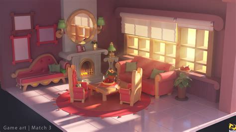 ArtStation - Room Interior | Match3 Game | Room interior, Interior, Room