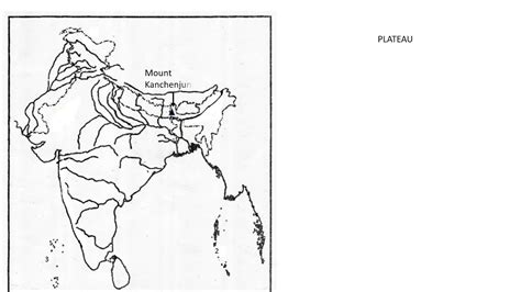 ICSE Grade 10 Maps - India Map with Rivers