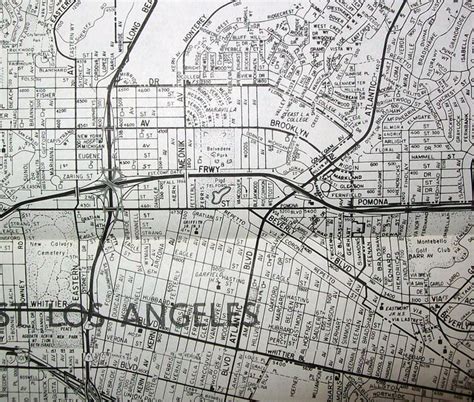 East Los Angeles CA 1966 | Map by Thomas Brothers Map Co. | Flickr ...