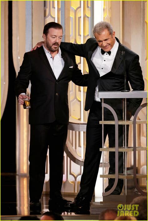 Mel Gibson & Ricky Gervais at Golden Globes 2016 - Full Video: Photo ...