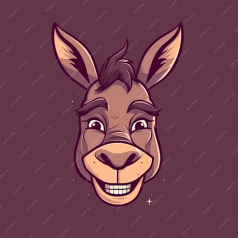 Premium AI Image | Donkey cartoon logo 1